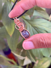 Load image into Gallery viewer, Star ruby mini wire wrapped pendant

