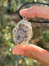 Load image into Gallery viewer, Grape Agate wire wrapped pendent
