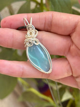 Load image into Gallery viewer, Blue onyx wire wrapped pendant
