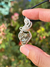 Load image into Gallery viewer, Reserved for Kristin z Artisan Cab Pyrite Mini Wire wrapped pendent necklace
