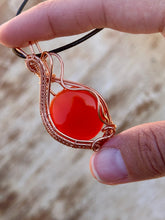 Load image into Gallery viewer, Carnelian Wire wrapped pendant
