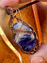 Load image into Gallery viewer, Reserved for grace c Sodalite Wire Wrapped Pendent Necklacetet
