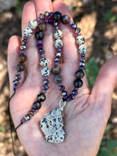 Load image into Gallery viewer, Reserved for Jennifer Dalmation jasper with Gemstone Beading Wire Wrapped Pendent Necklace
