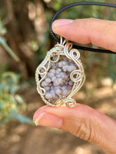 Load image into Gallery viewer, Grape Agate wire wrapped pendent
