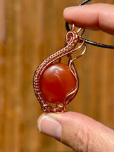 Load image into Gallery viewer, Carnelian Wire wrapped pendant
