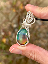 Load image into Gallery viewer, DESIGNER STONE Aurora Opal Wire wrapped pendant
