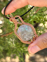 Load image into Gallery viewer, ARTISAN CAB (positive rocks) Confetti Chrysocolla wire wrapped pendant necklace
