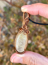 Load image into Gallery viewer, Golden rutile quartz Wire wrapped pendant
