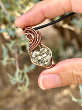 Load image into Gallery viewer, Reserved for Shelby v Artisan Pyrite wire wrapped pendent
