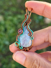Load image into Gallery viewer, Kammererite with Amethyst Gem Accent wire wrapped pendant necklace
