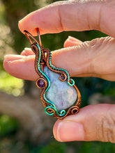 Load image into Gallery viewer, Kammererite with Amethyst Gem Accent wire wrapped pendant necklace

