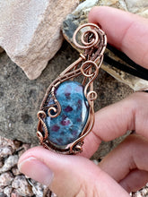 Load image into Gallery viewer, Reserved for Erica l Ruby in Kyanite  Wire Wrapped Pendent Necklace
