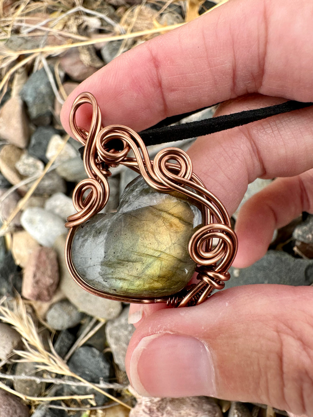 Reserved for Jennifer g Labradorite Wire Wrapped Pendent Necklace