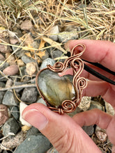 Load image into Gallery viewer, Reserved for Jennifer g Labradorite Wire Wrapped Pendent Necklace
