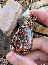 Load image into Gallery viewer, Reserved for Erica l Stick Agate Gem Inclusion Wire Wrapped Pendent Necklace
