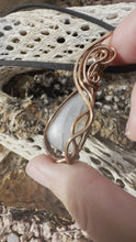 Load and play video in Gallery viewer, Reserved for Lek t Grey Moonstone Wire wrapped pendent
