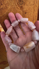 Load and play video in Gallery viewer, Reserved for amanda Rose Quartz Stretchy Bracelet
