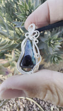 Load and play video in Gallery viewer, Reserved for Kristin z Azurite Wire Wrapped Pendent Necklace
