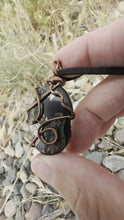 Load and play video in Gallery viewer, Reserved for Emilie l Apache gold Wire Wrapped Pendent Necklace
