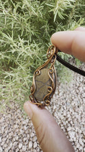 Load and play video in Gallery viewer, Reserved for BillieJo Australian Boulder Opal Wire Wrapped Pendent Necklace
