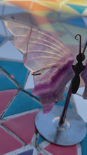 Load and play video in Gallery viewer, Reserved for Kathy m Rainbow Fluorite Butterfly on stand (discounted due to chip)
