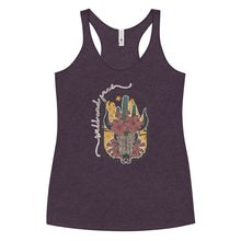 Load image into Gallery viewer, Cow skull Women&#39;s Racerback Tank
