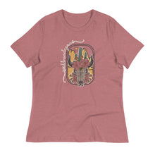 Load image into Gallery viewer, Cow Skull Women&#39;s Relaxed T-Shirt
