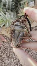 Load and play video in Gallery viewer, Vivianite Wire Wrapped Pendent Necklace
