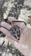Load and play video in Gallery viewer, Dark Moss Agate Tree of Life Wire Wrap Necklace
