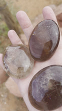 Load and play video in Gallery viewer, Smoky quartz Palm Stones
