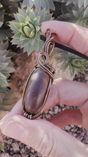 Load and play video in Gallery viewer, Shiva Lingam Stone Wire Wrapped Pendent Necklace
