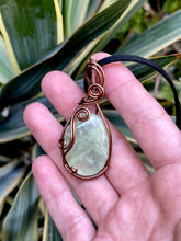 Load image into Gallery viewer, Order for Hannah G Prehnite Wire Wrapped Necklace
