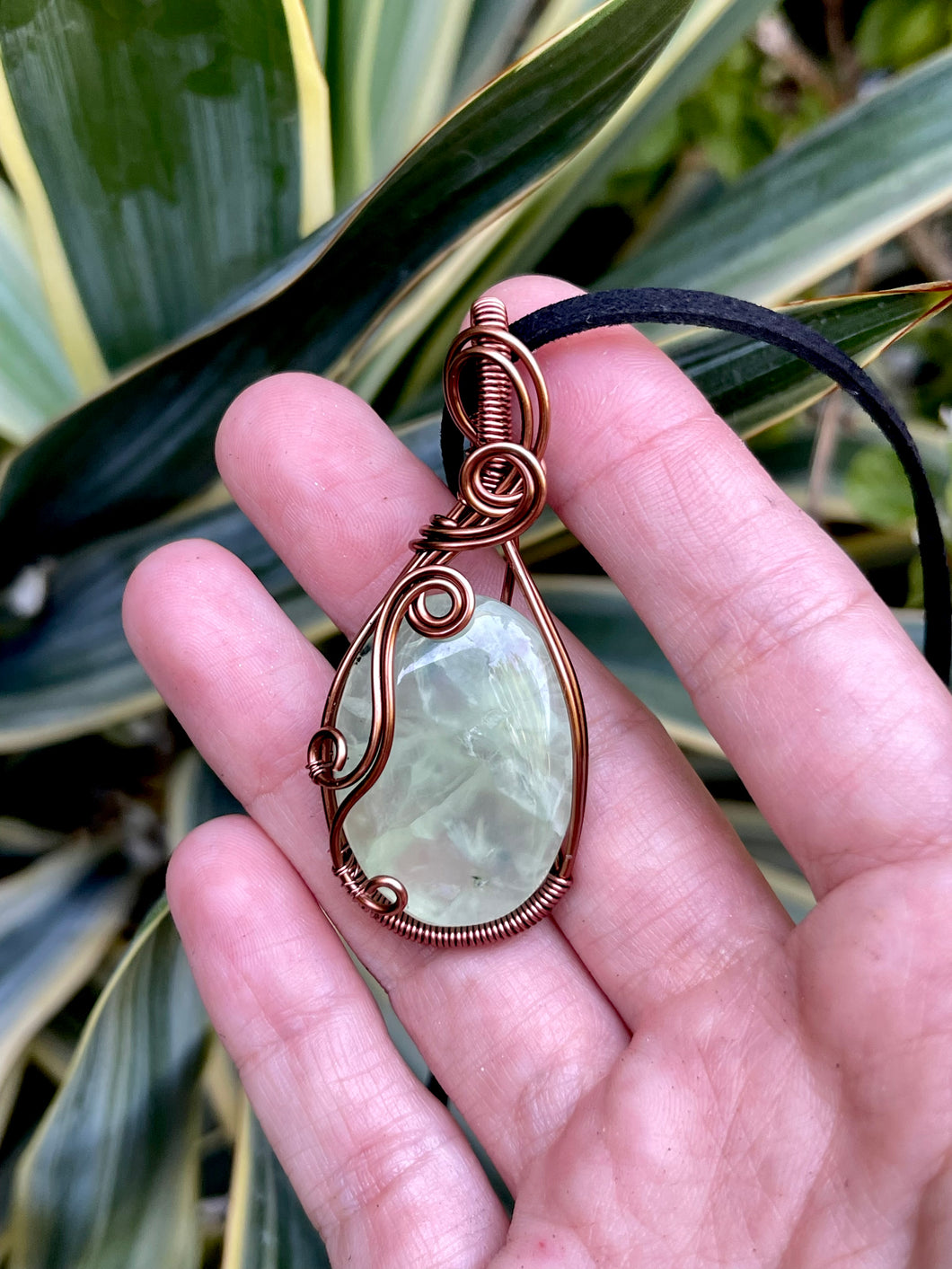 Order for Hannah G Prehnite Wire Wrapped Necklace