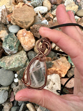 Load image into Gallery viewer, Quartz Wire Wrapped Pendent Necklace
